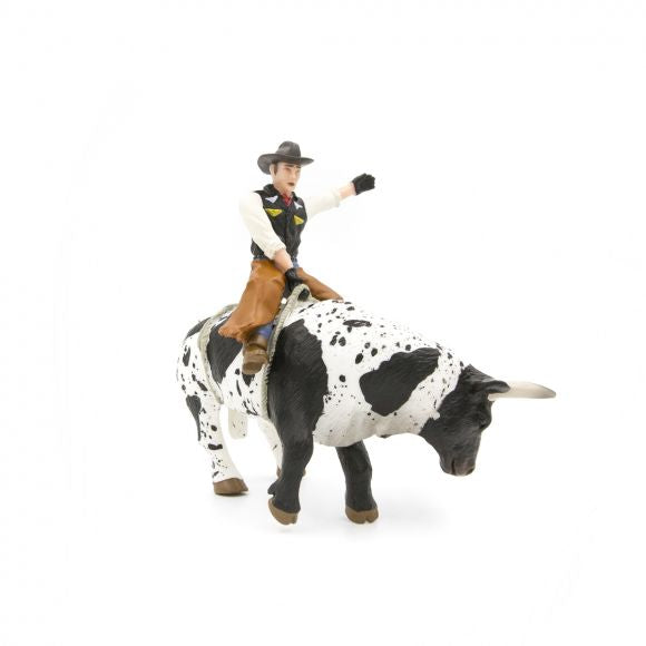 Little Buster Bucking Bull & Rider-Black & White