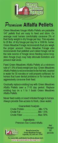 Green Meadows Forage Alfalfa Pellets